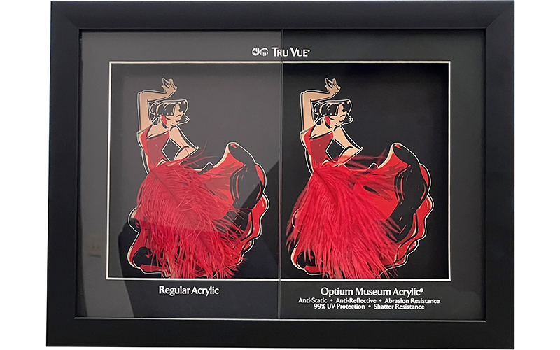Temporary reference image showing Optium Museum Acrylic anti-reflective glazing